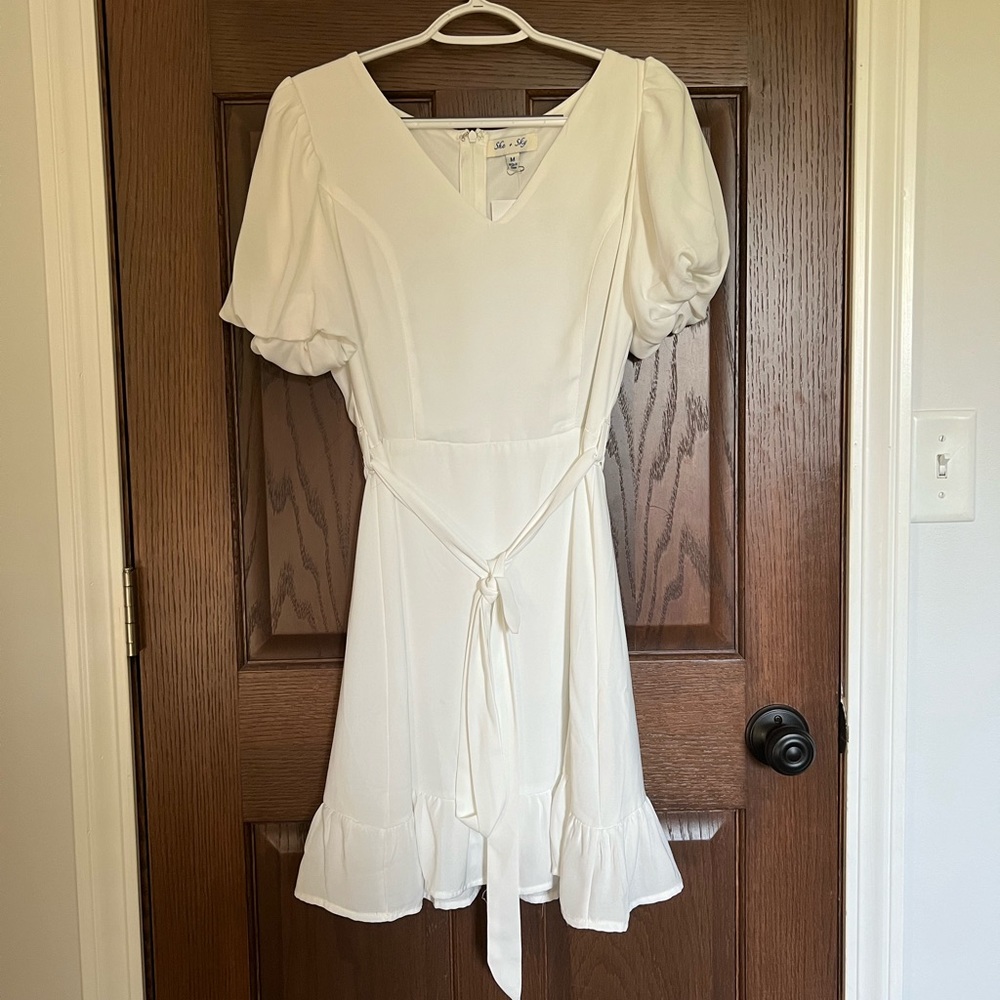 white dress
